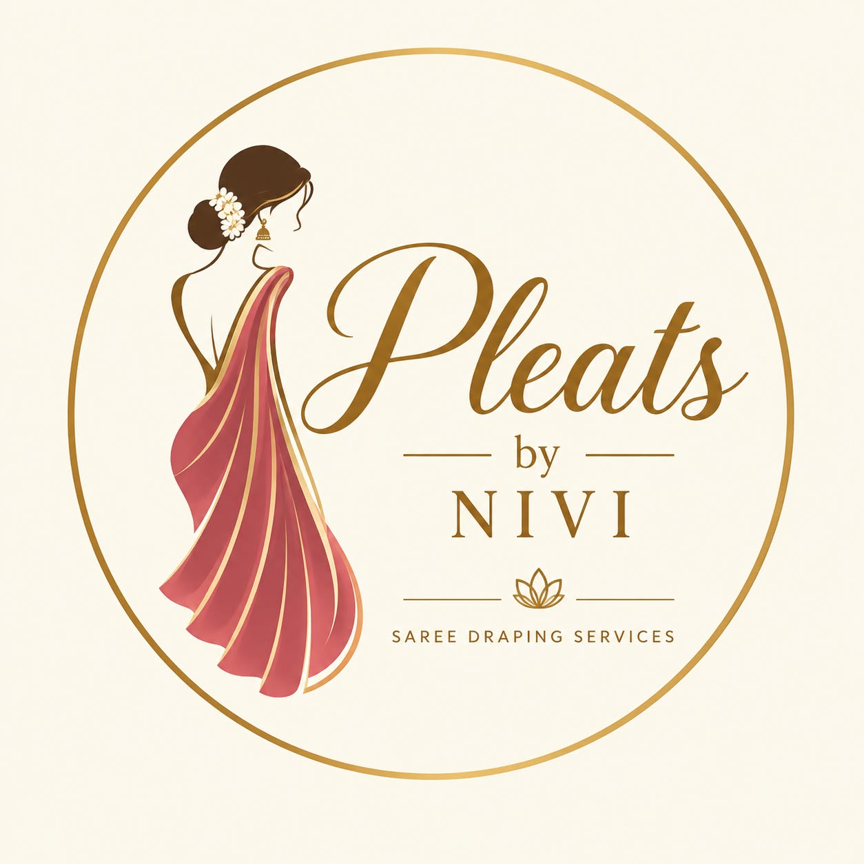 Nivetha Saree Prepleating