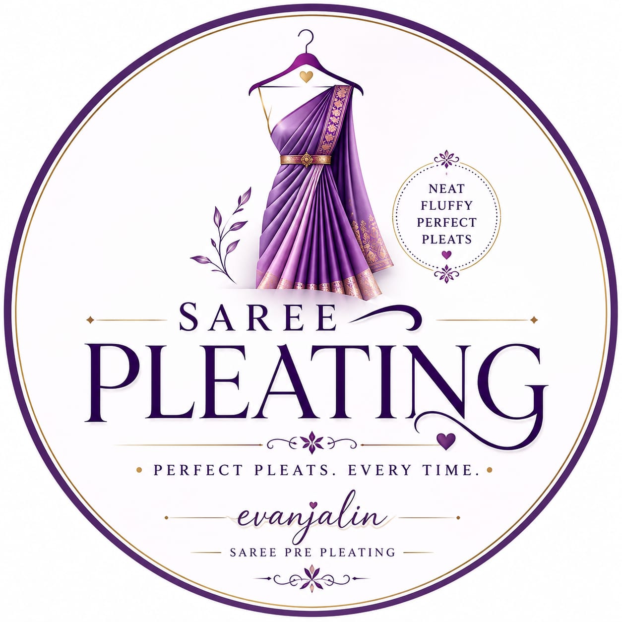 Evanjalin Saree Prepleating